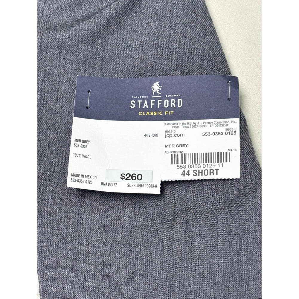 NWT Stafford Mens Medium Wool Classic Fit Suit Separate Blazer Jacket 44 Short - Picture 4 of 16